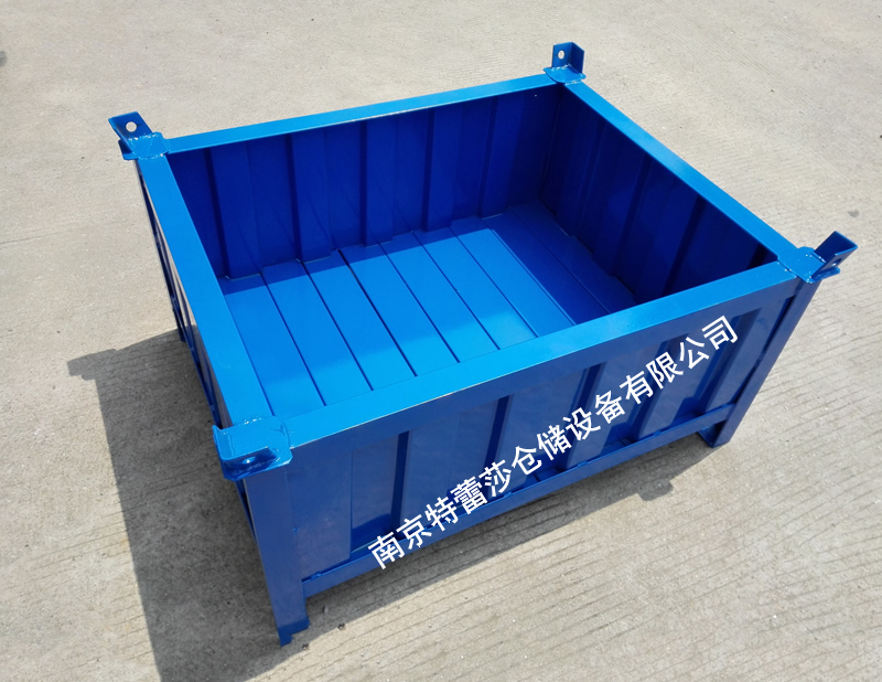 鐵皮箱 金屬鐵皮周轉箱 折疊鐵箱 料箱 金屬料箱 箱式托盤 折疊式箱式托盤 網格板箱 鋼制料箱 可折疊鋼板箱 鐵箱子 鐵籠子 貨箱 柱式托盤 歐式托盤